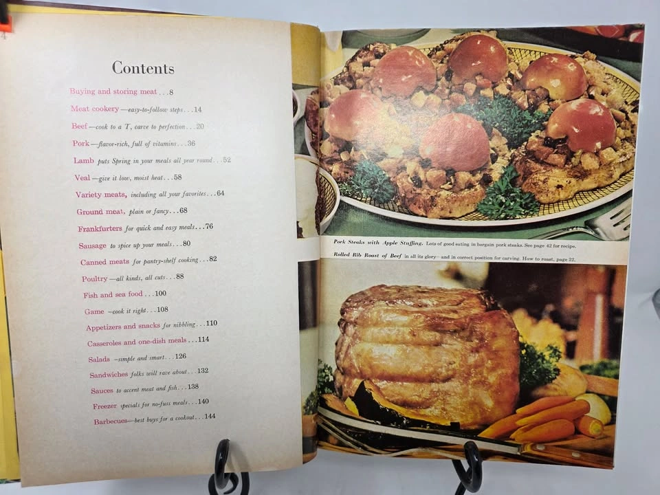Vintage 1965 Better Homes & Gardens Meat Cook Book Hardcover - photo 4