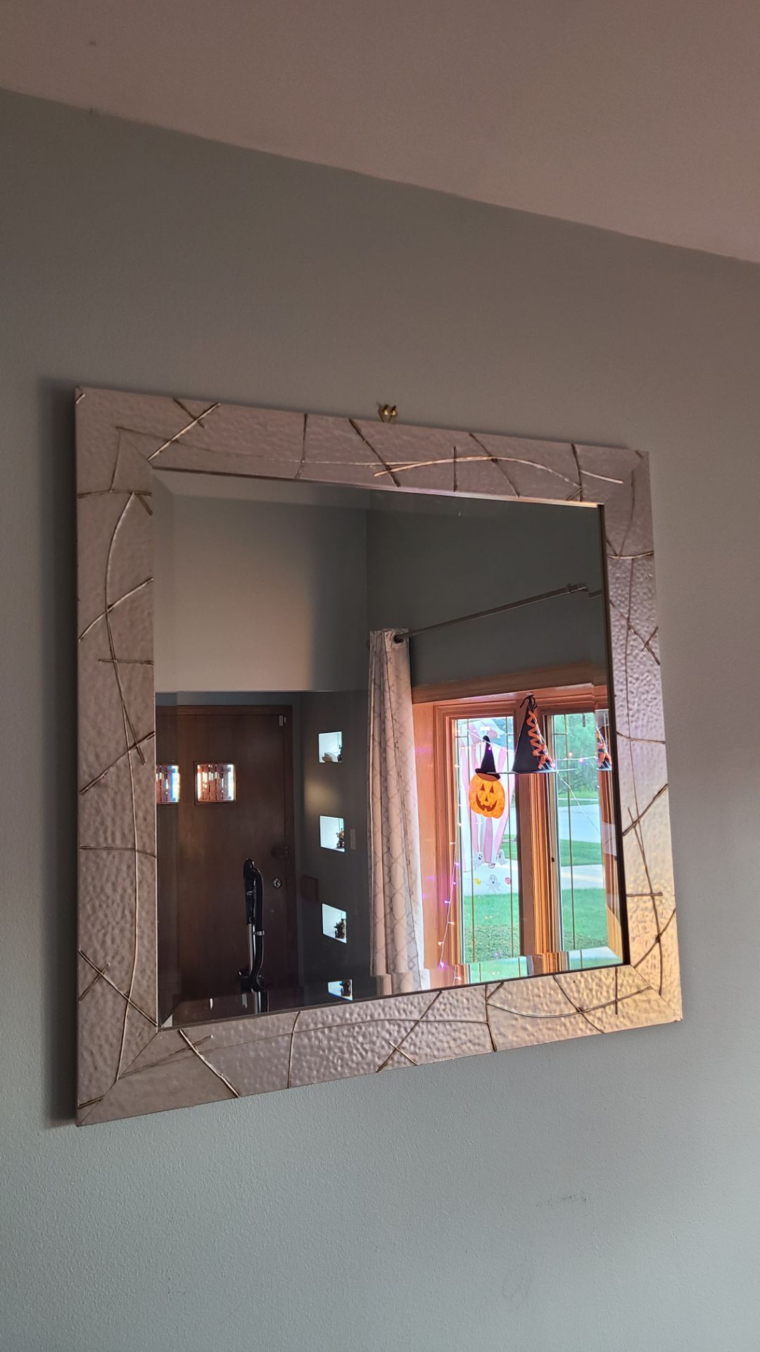 Square Wall Mirror with Decorative Frame - photo 2