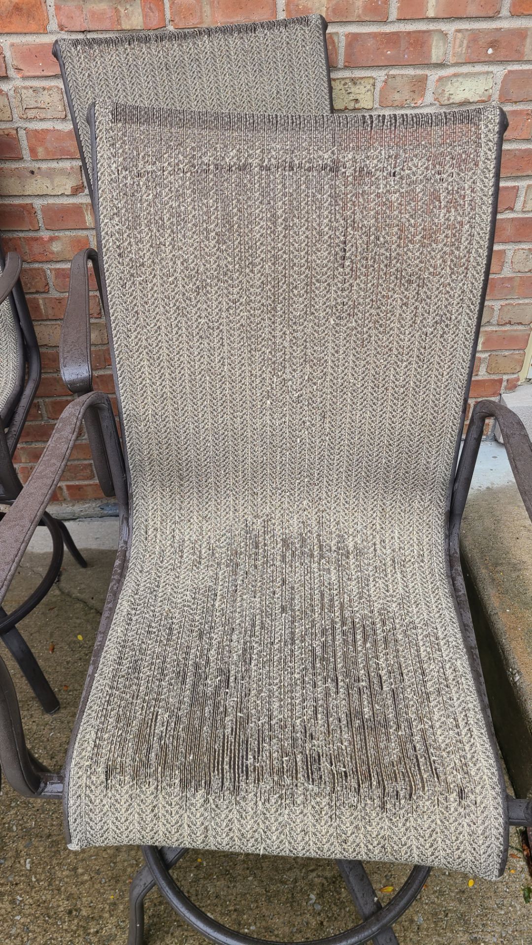 Bar Height Patio Swivel Rocker Chairs – Sling – Set of 4 - photo 3