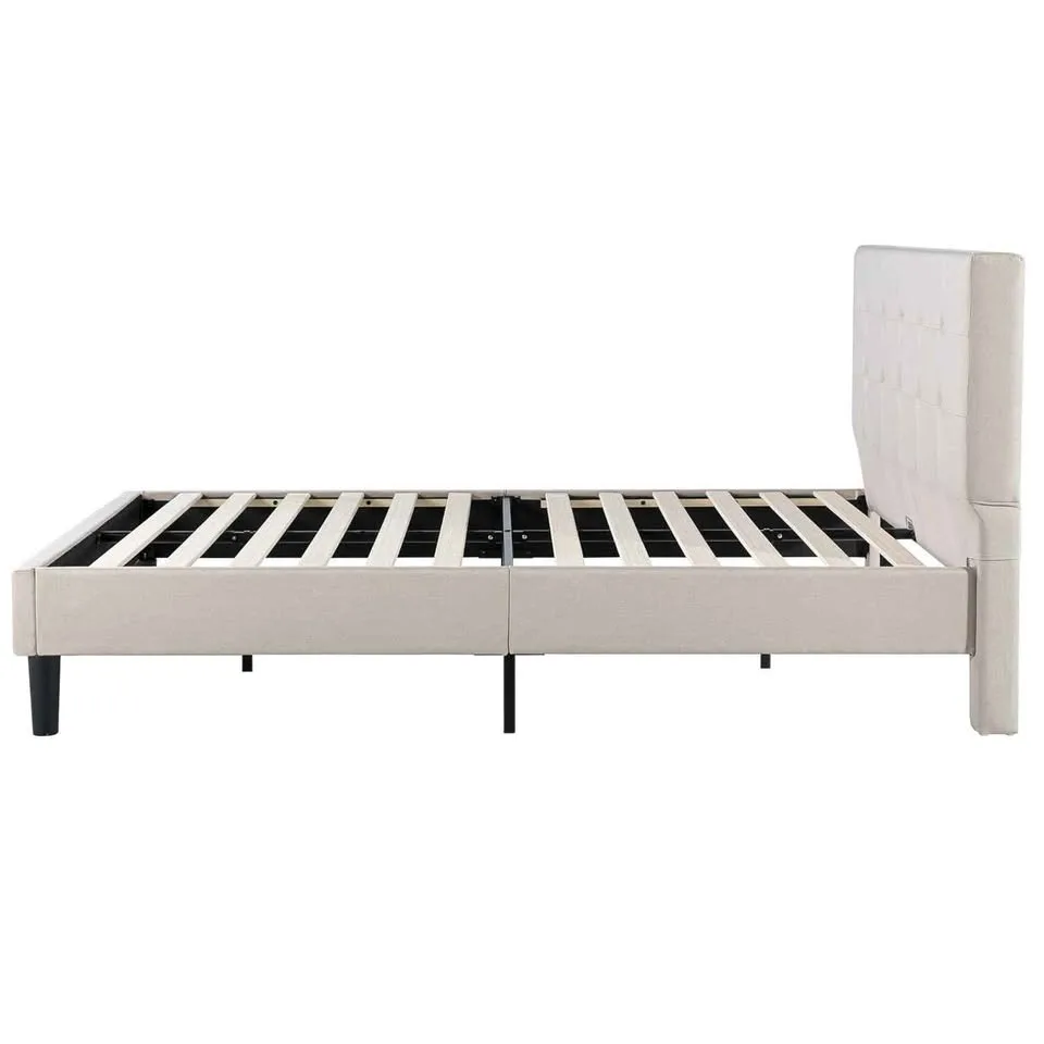 Zinus Ibidun Full/Double Bed Frame, Beige, NEW image indicator(4)