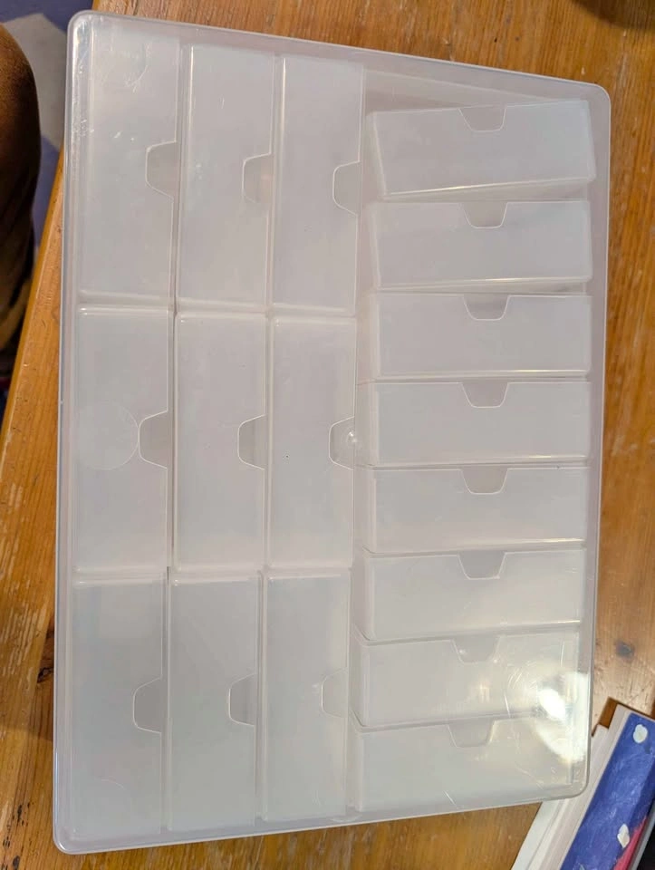 Clear Plastic Multi-Compartment Storage Organizer