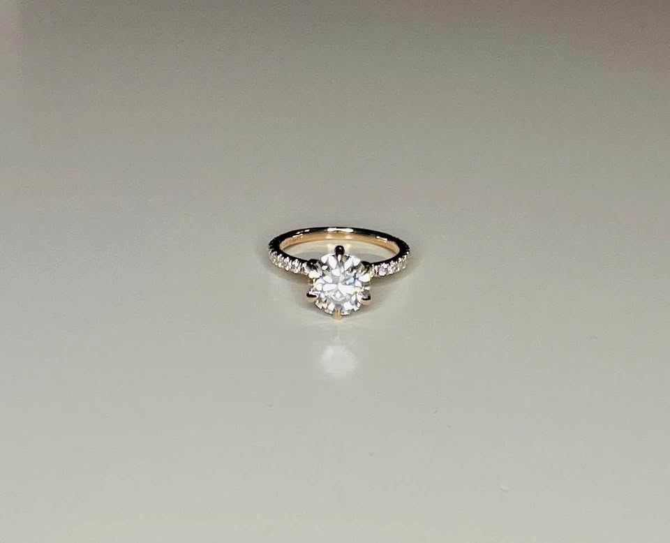 Moissanite Rose Gold Engagement Ring