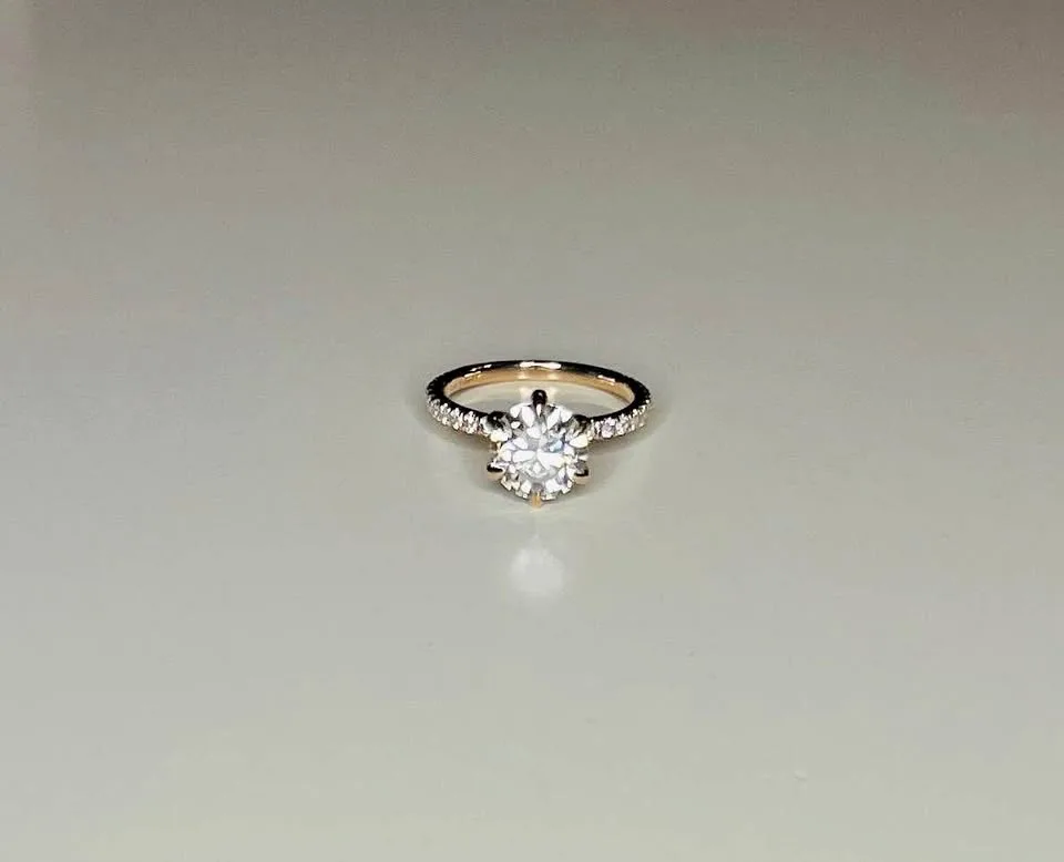 Moissanite Rose Gold Engagement Ring