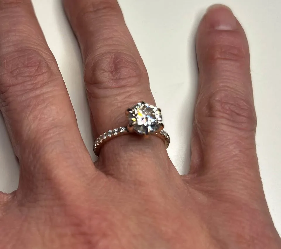 Moissanite Rose Gold Engagement Ring image indicator(5)