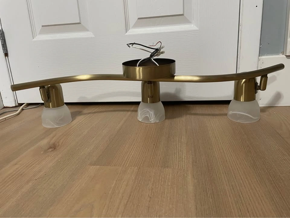3-light Track Lighting, Gold, Ceiling Mount - photo 3