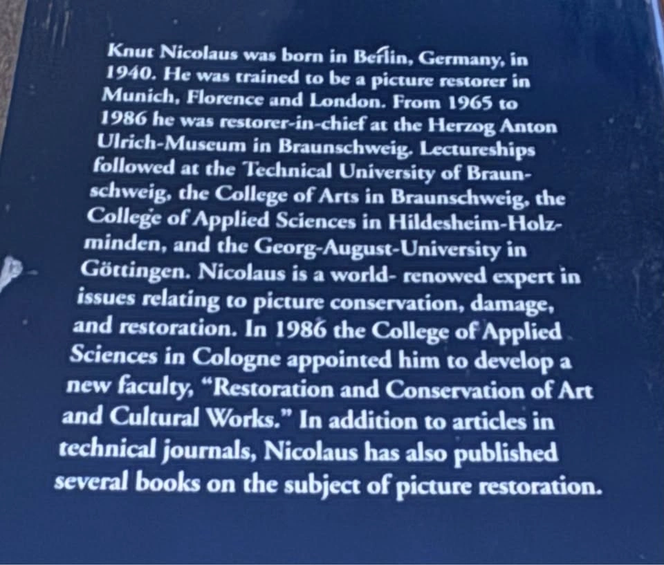 The Restoration of Paintings by Knut Nicolaus (Hardcover) - photo 2
