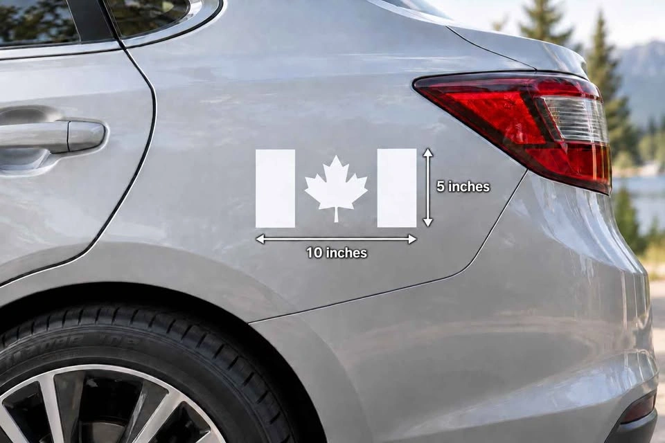 Canada Flag Car Decal 10 x 5 in - photo 3