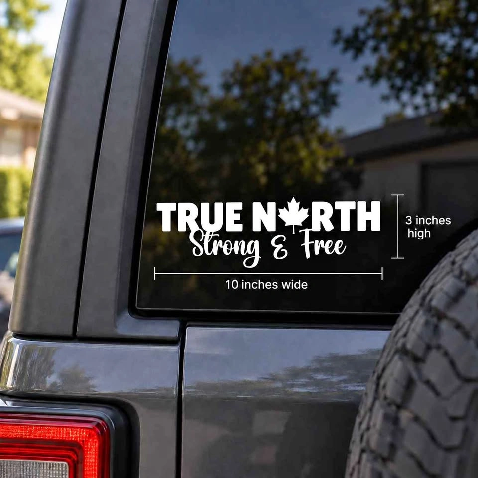 True North Strong & Free Vinyl Car Decal