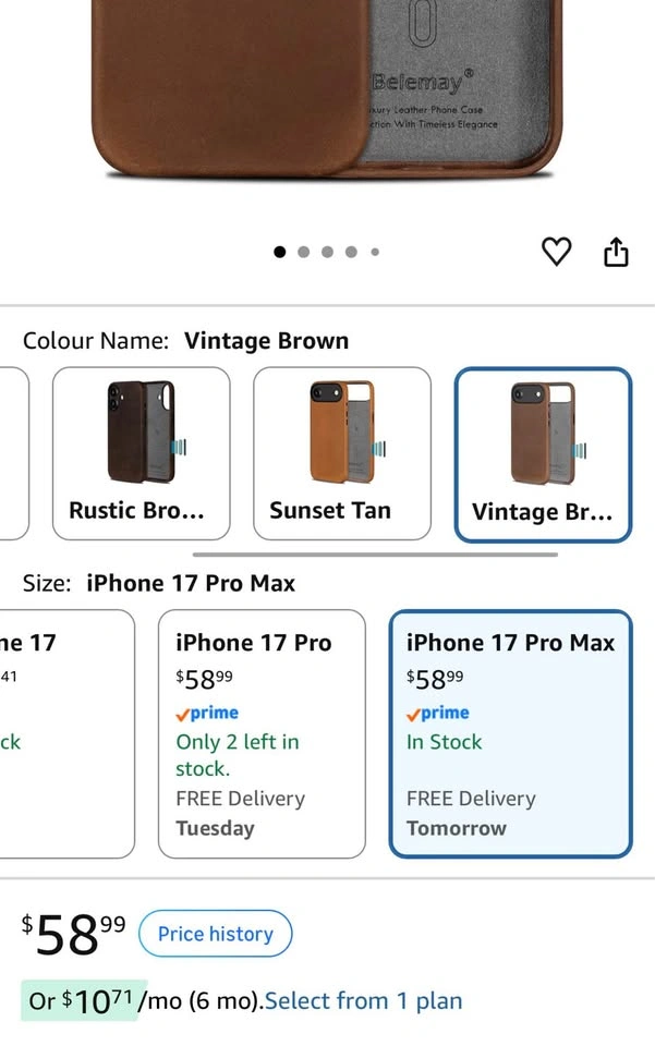 Belemay Horse Leather Case for iPhone 17/18 Pro Max - photo 2