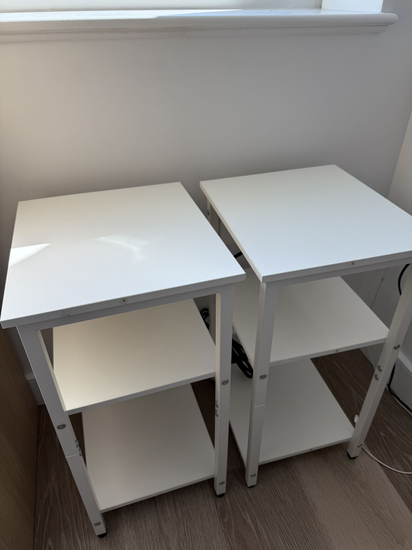 Set of 2 Nightstands with Outlets