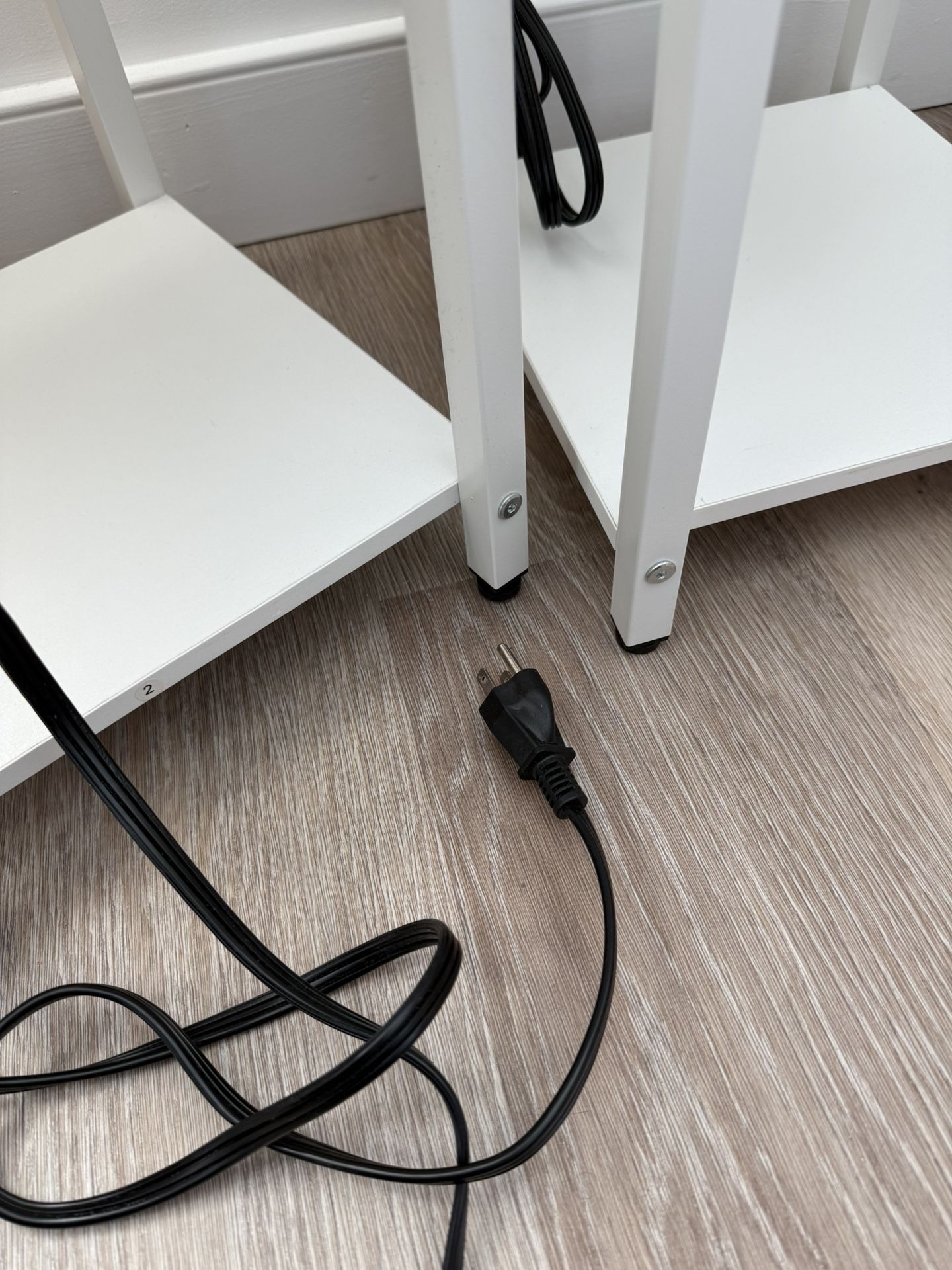 Set of 2 Nightstands with Outlets - photo 3