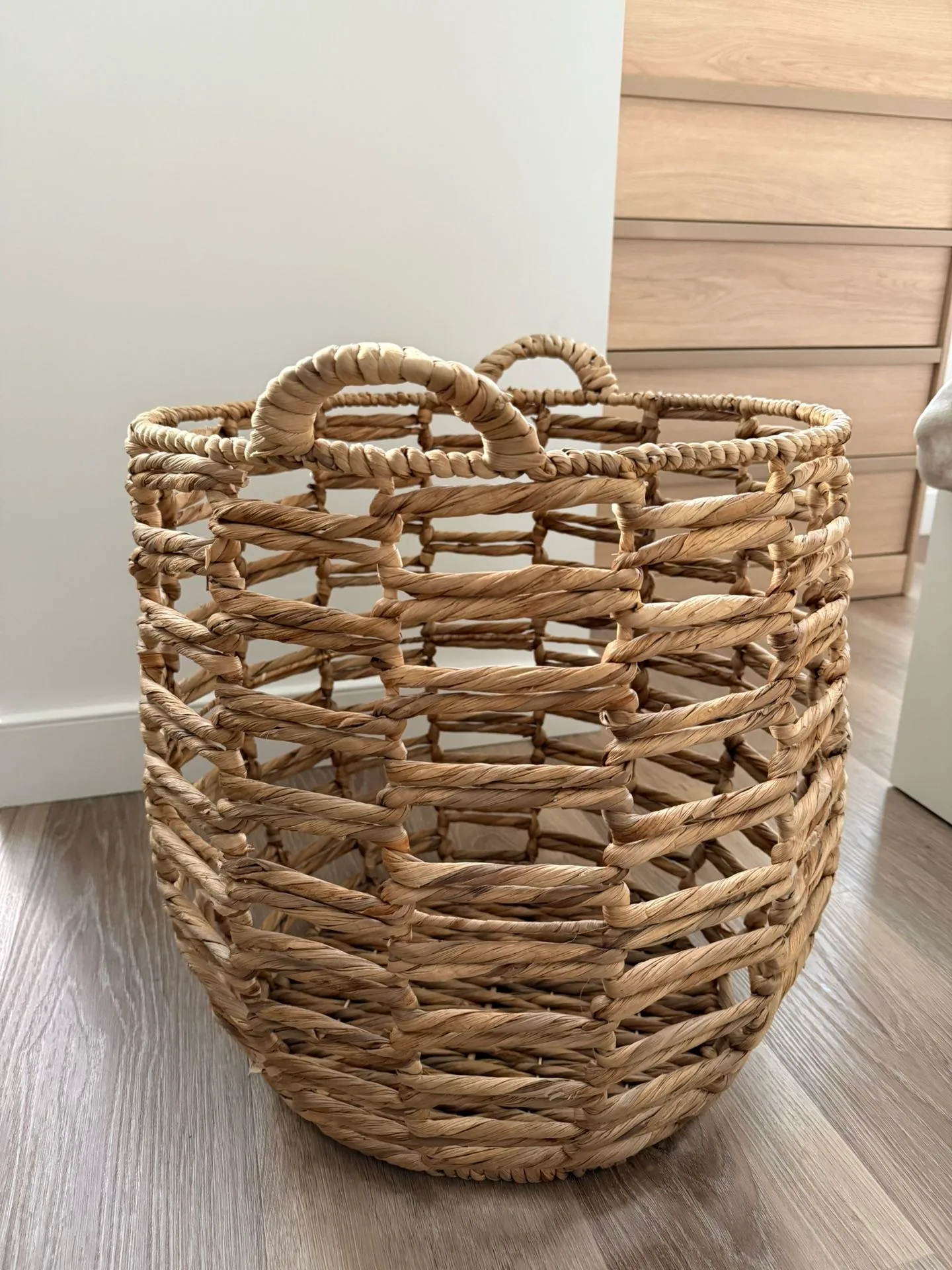 Natural Woven Storage Basket with Handles