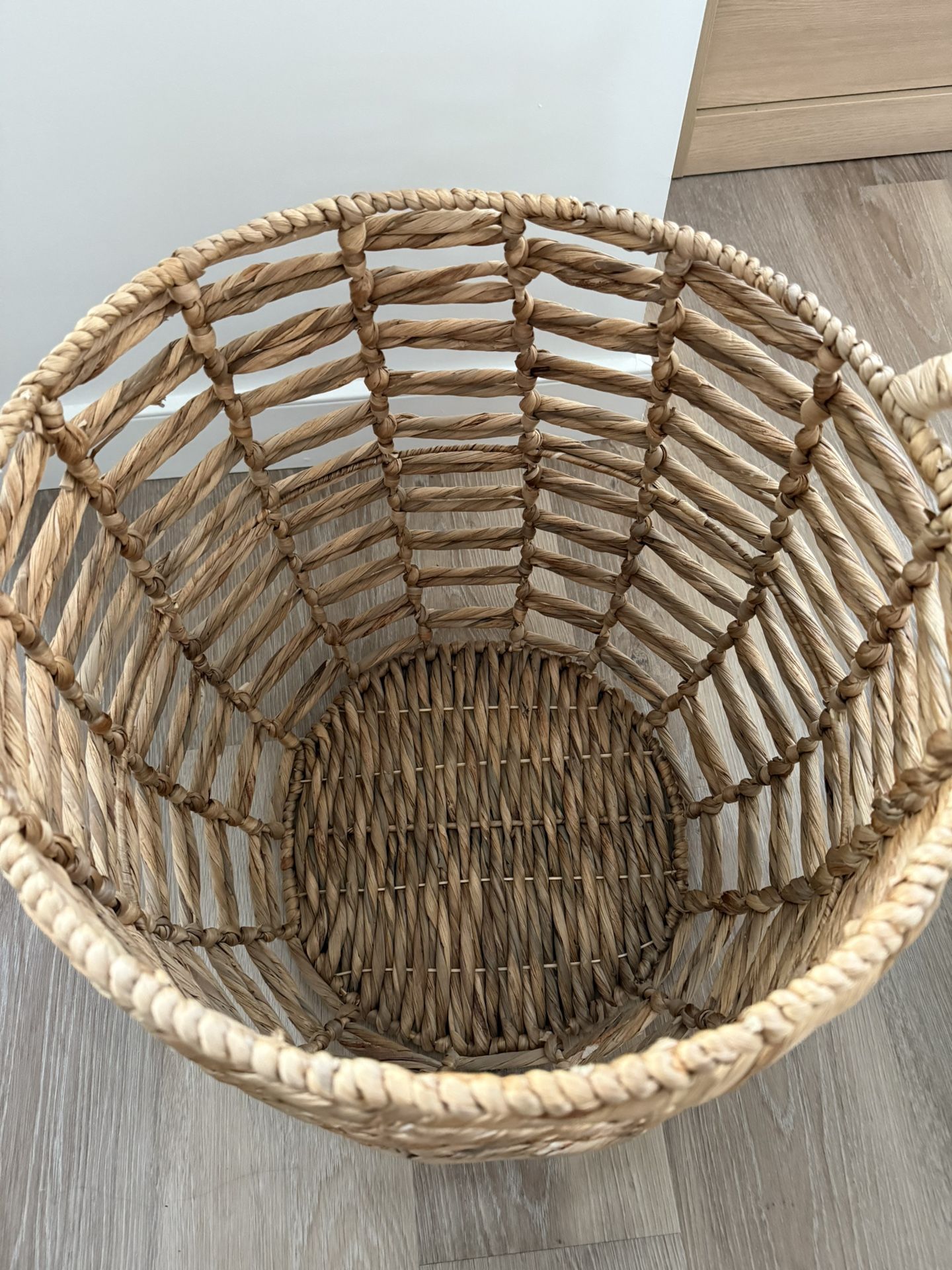 Natural Woven Storage Basket with Handles - photo 3