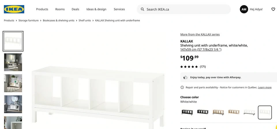 IKEA KALLAX shelving unit with underframe - photo 2