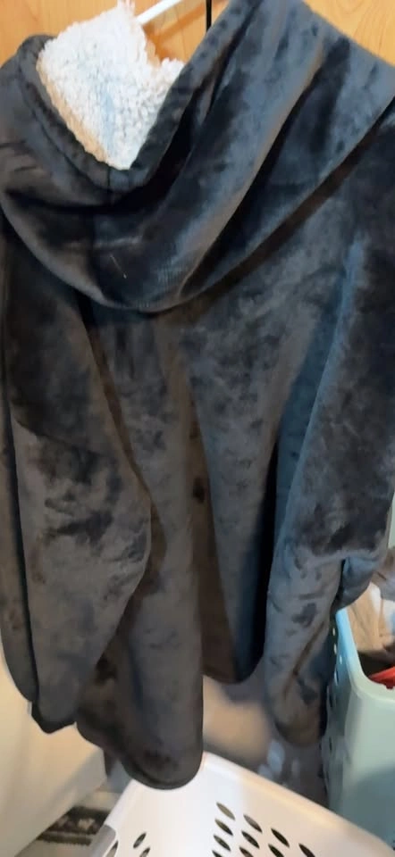 Black Plush Oversized Hoodie - photo 2