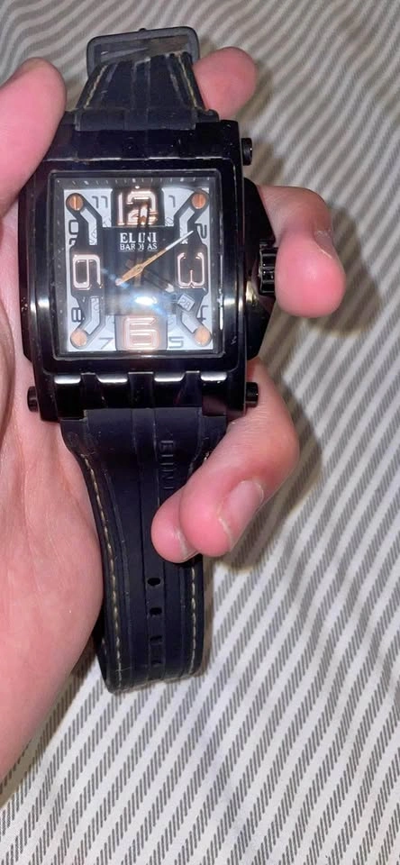 Elini Barokas Captain Black Quartz Men's Watch