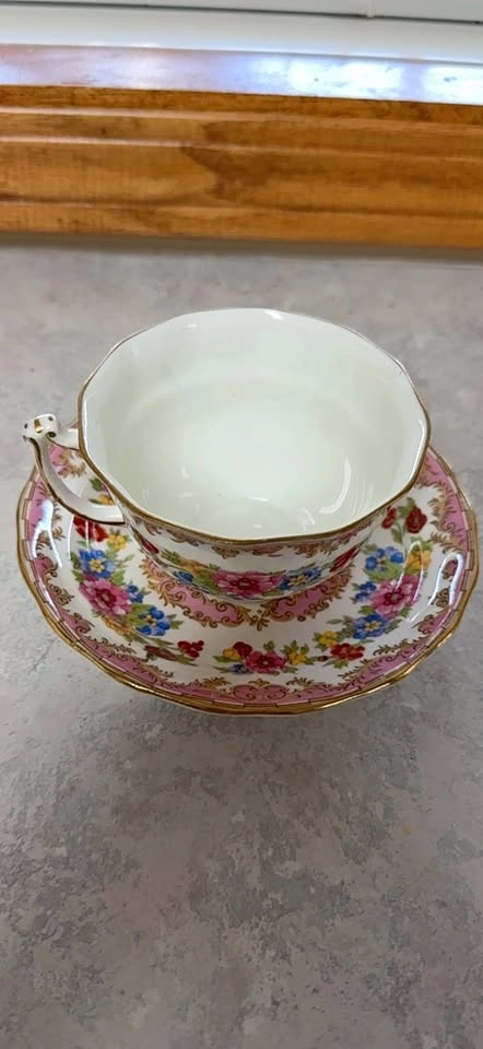 Floral Teacup and Saucer Set