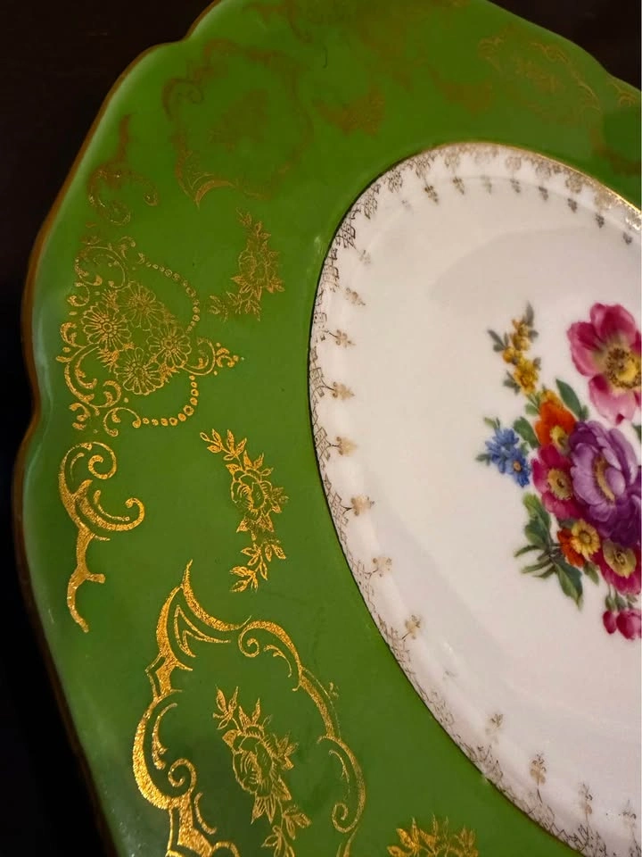 Antique Czech Porcelain Floral Cabinet Plate – Rudolf Kämpf - photo 3