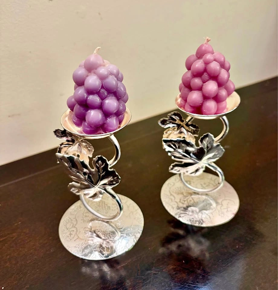 Vintage Bachhart W Germany Silver Plated Grapevine Candle Holder