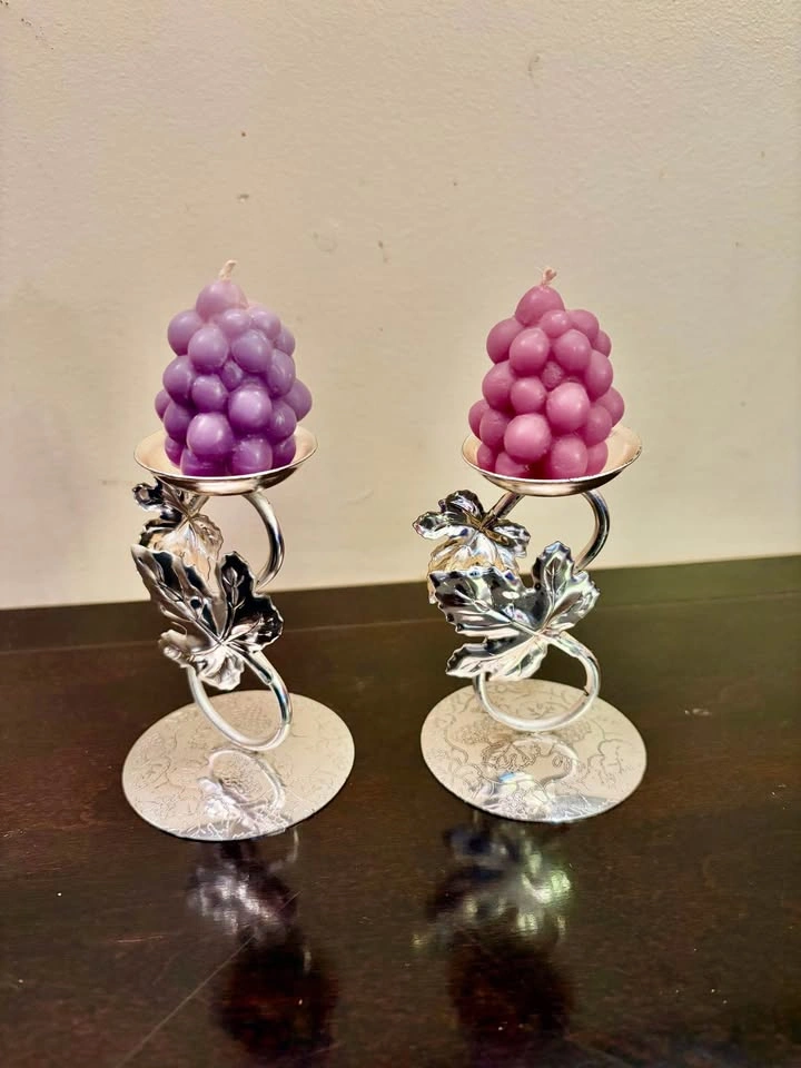 Vintage Bachhart W Germany Silver Plated Grapevine Candle Holder - photo 2