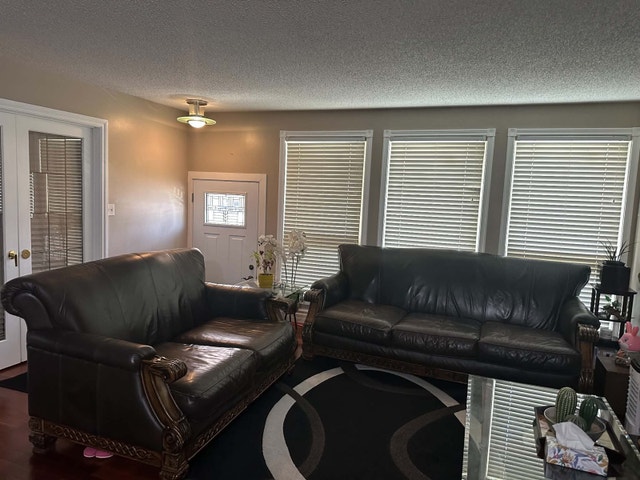 Traditional Brown Leather Sofa and Loveseat Set