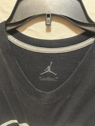VTG Y2K Air Jordan Shirt Mens Medium Black Basketball - photo 3