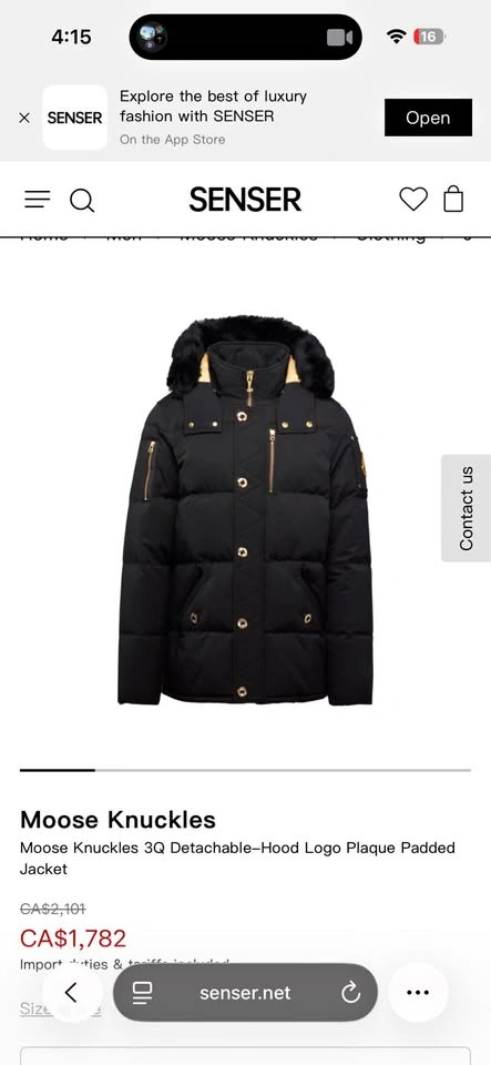 Moose knuckles 3Q down jacket
