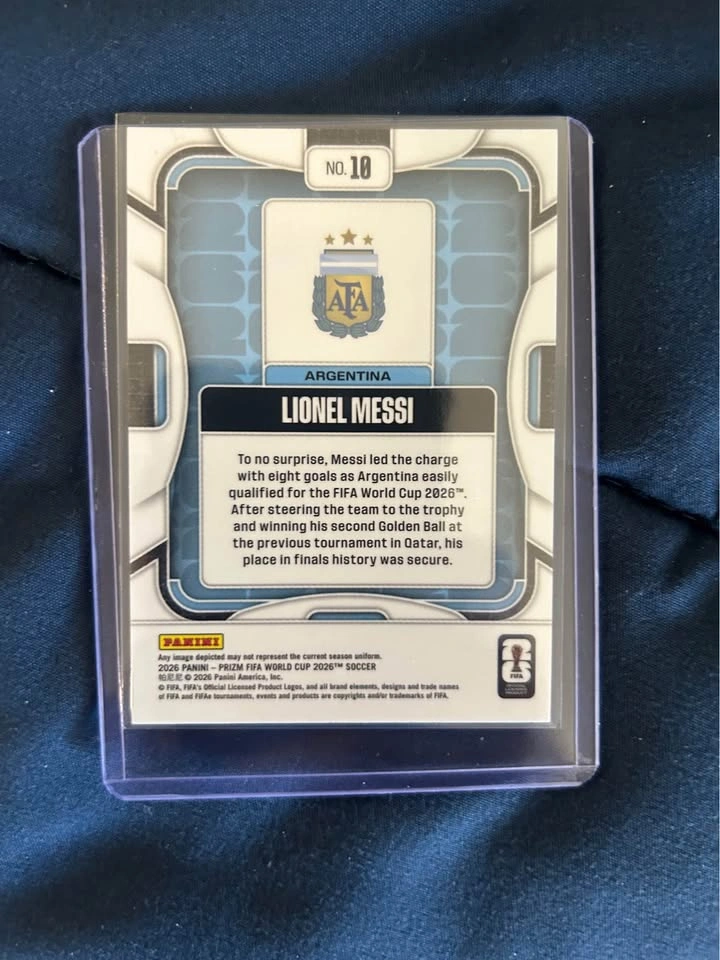 Panini Prizm Lionel Messi Argentina 2026 FIFA World Cup Card - photo 2