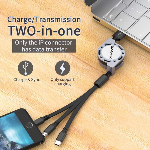 4 in 1 Multi Charging Cable [2Pack 4Ft] Retractable - photo 2