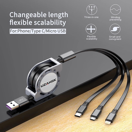4 in 1 Multi Charging Cable [2Pack 4Ft] Retractable - photo 3