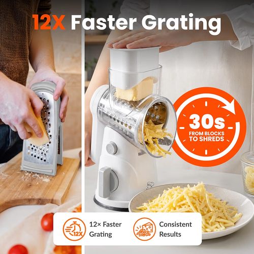 Rotary Cheese Grater Hand Crank with Upgraded Suction Base - photo 2