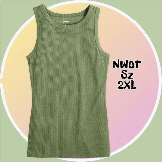 NWOT Ribbed Crewneck Olive Green Bundle & Save image indicator(2)