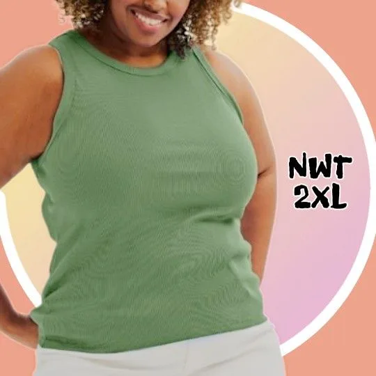 NWOT Ribbed Crewneck Olive Green Bundle & Save image indicator(3)