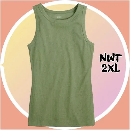 NWOT Ribbed Crewneck Olive Green Bundle & Save image indicator(6)