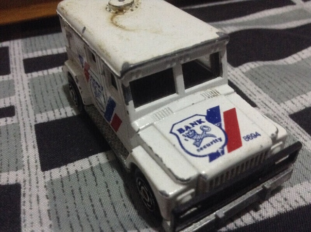Rare Antique Majorette Bank Security Armored Van - Made in Franc