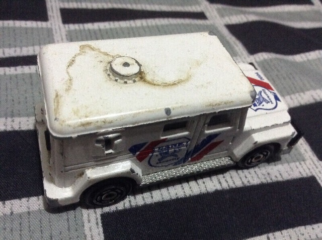 Rare Antique Majorette Bank Security Armored Van - Made in Franc - photo 3