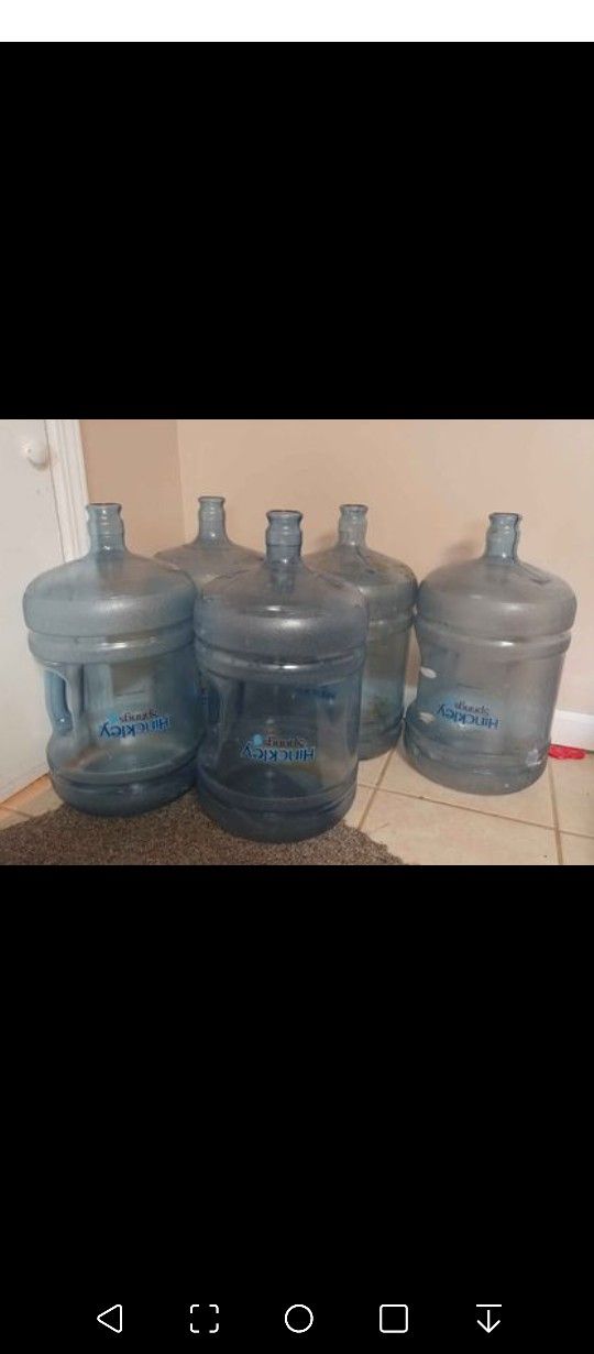 6 x 5-Gallon Water Jugs - Good Condition