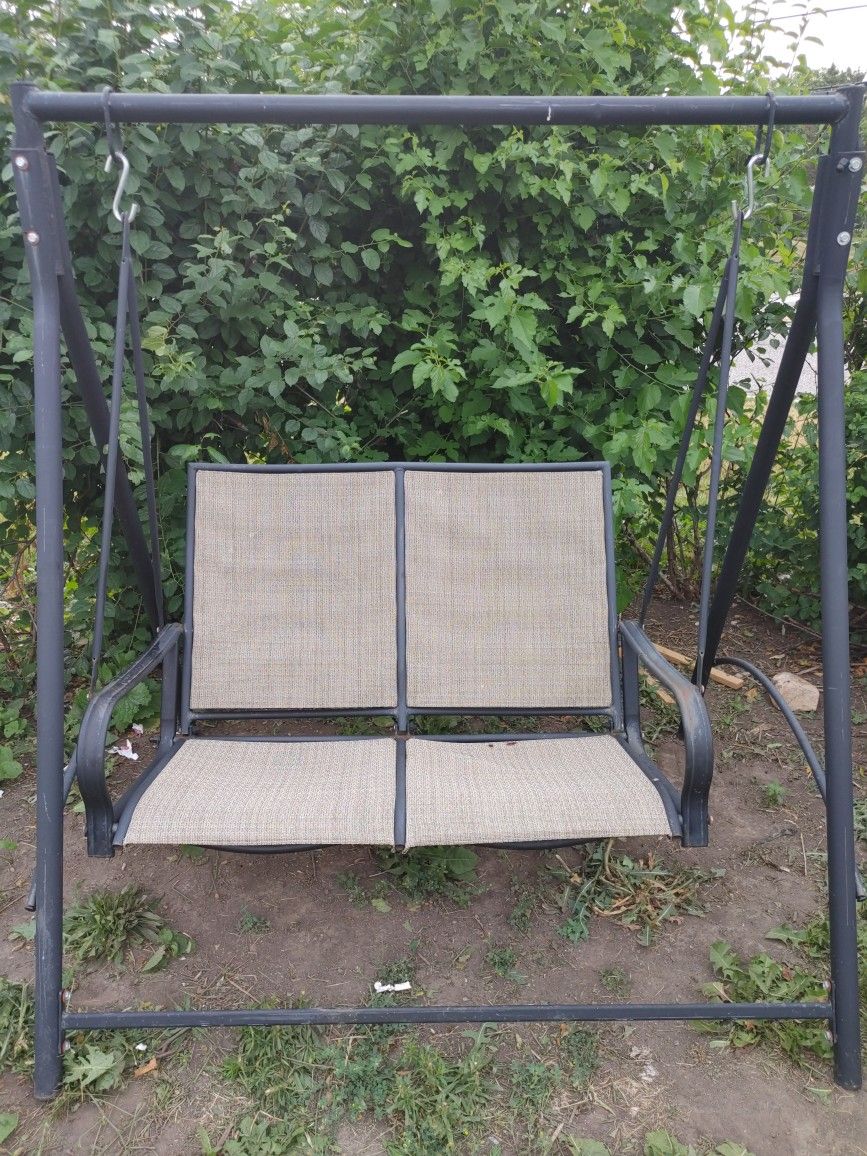 Outdoor Patio 2 Person Wicker Porch Swing