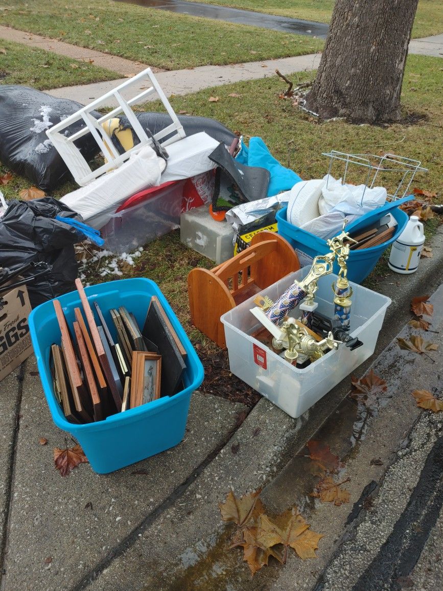 Curb Alert: Free Picture Frames, Trophies, and Utility Cart