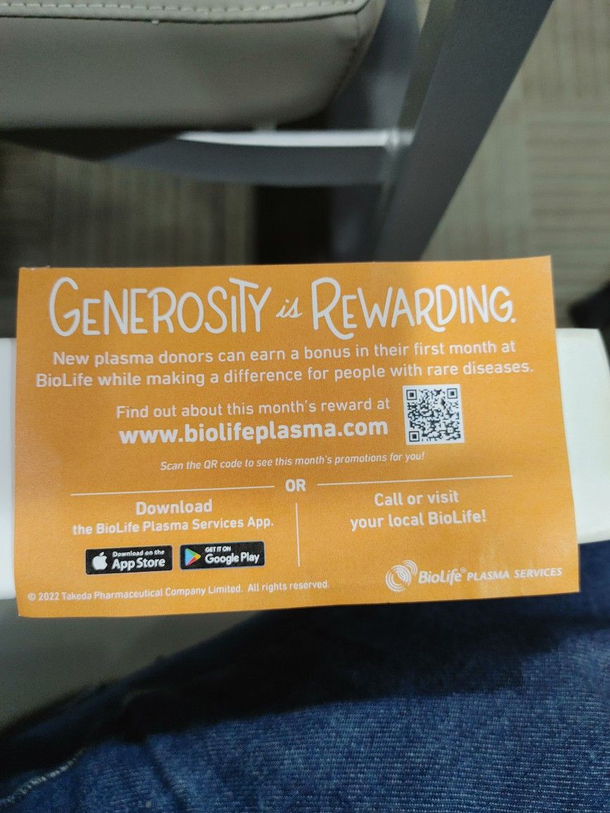 Plasma Donation Referral Opportunity