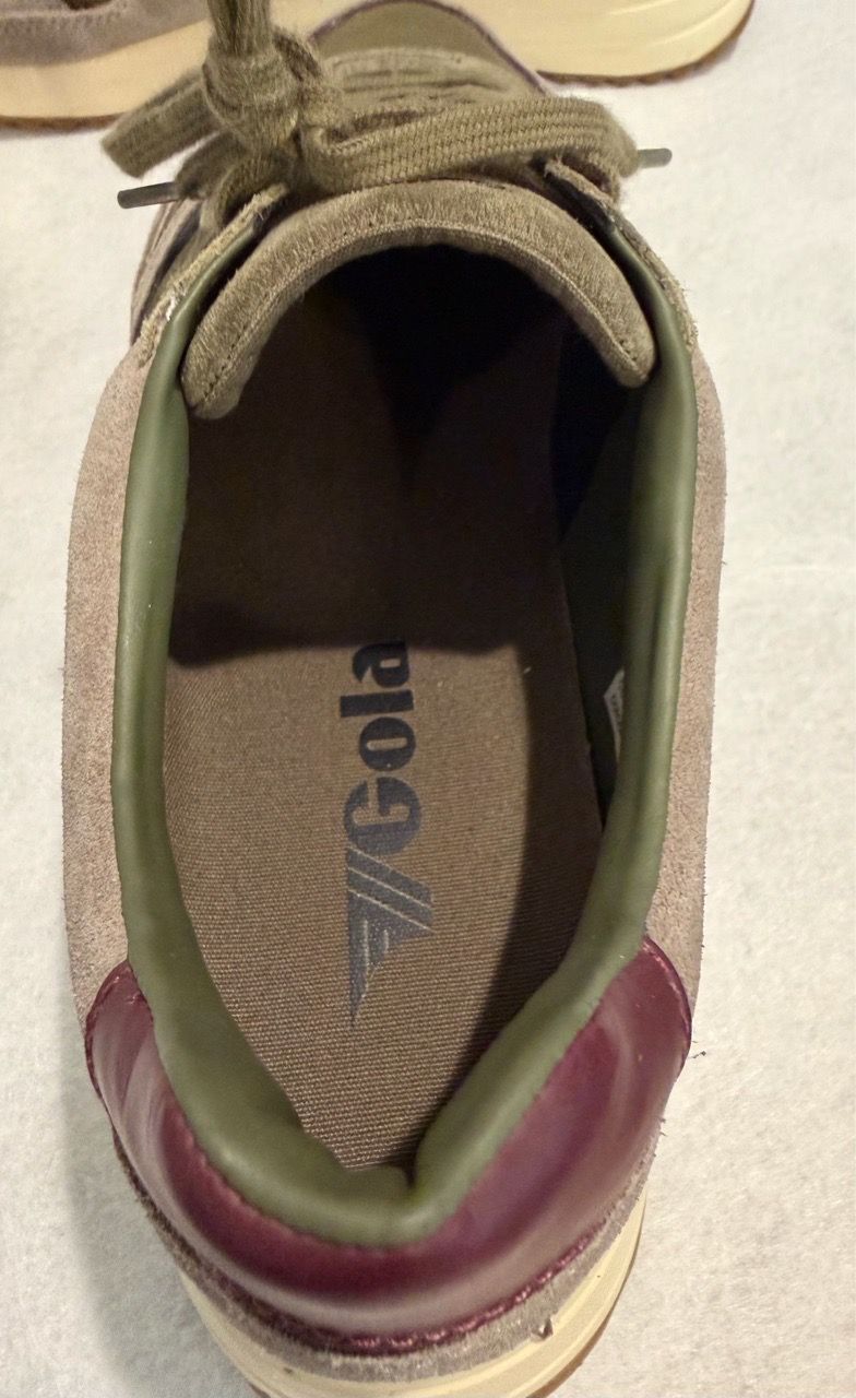 New Men’s SZ 12 Gola Retro Sneakers Olive Suede - photo 2