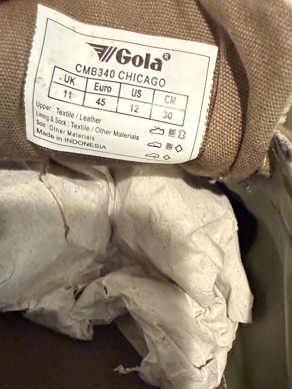 New Men’s SZ 12 Gola Retro Sneakers Olive Suede - photo 3
