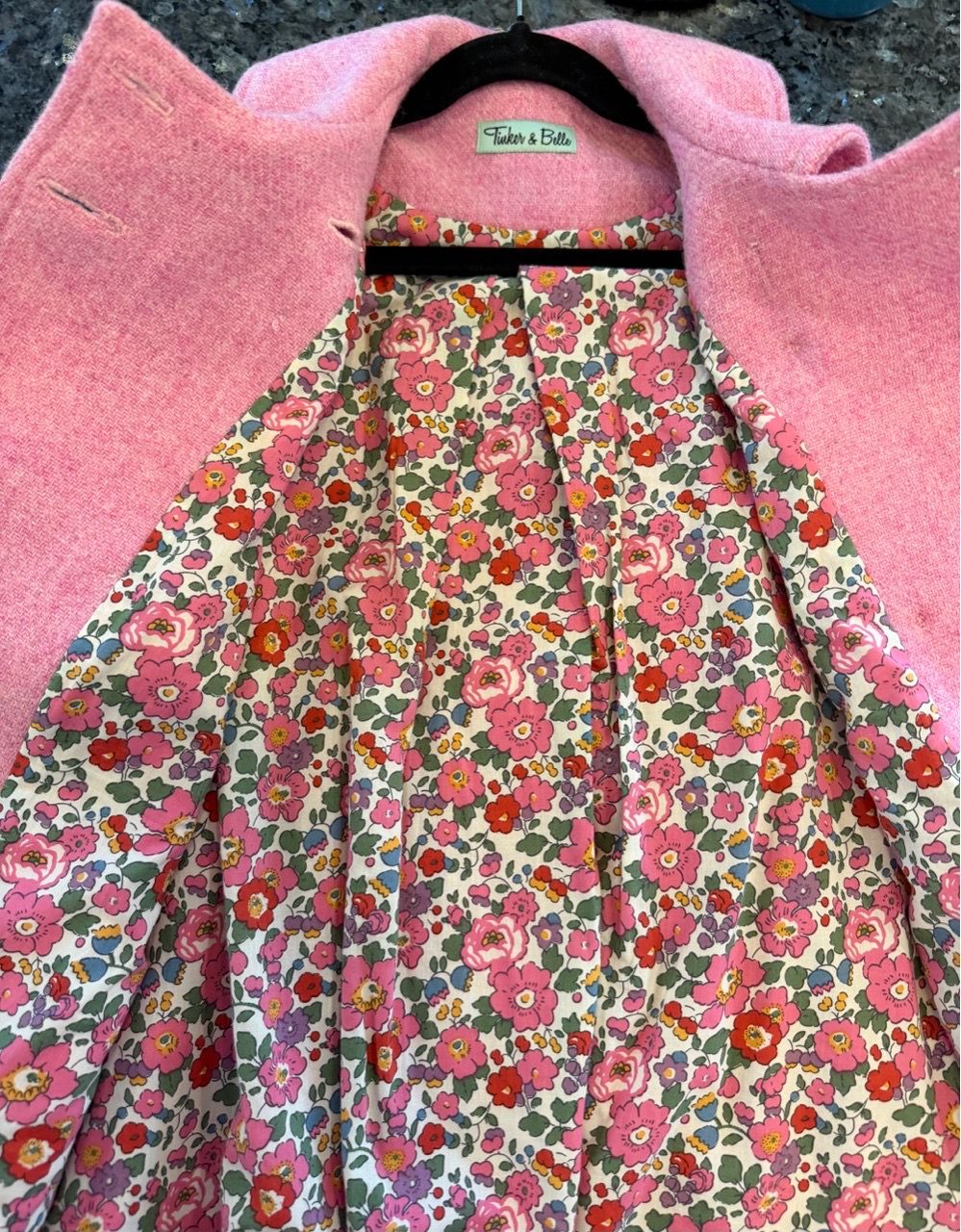 Little Girls Pink Double-Breasted Dress Coat - photo 2
