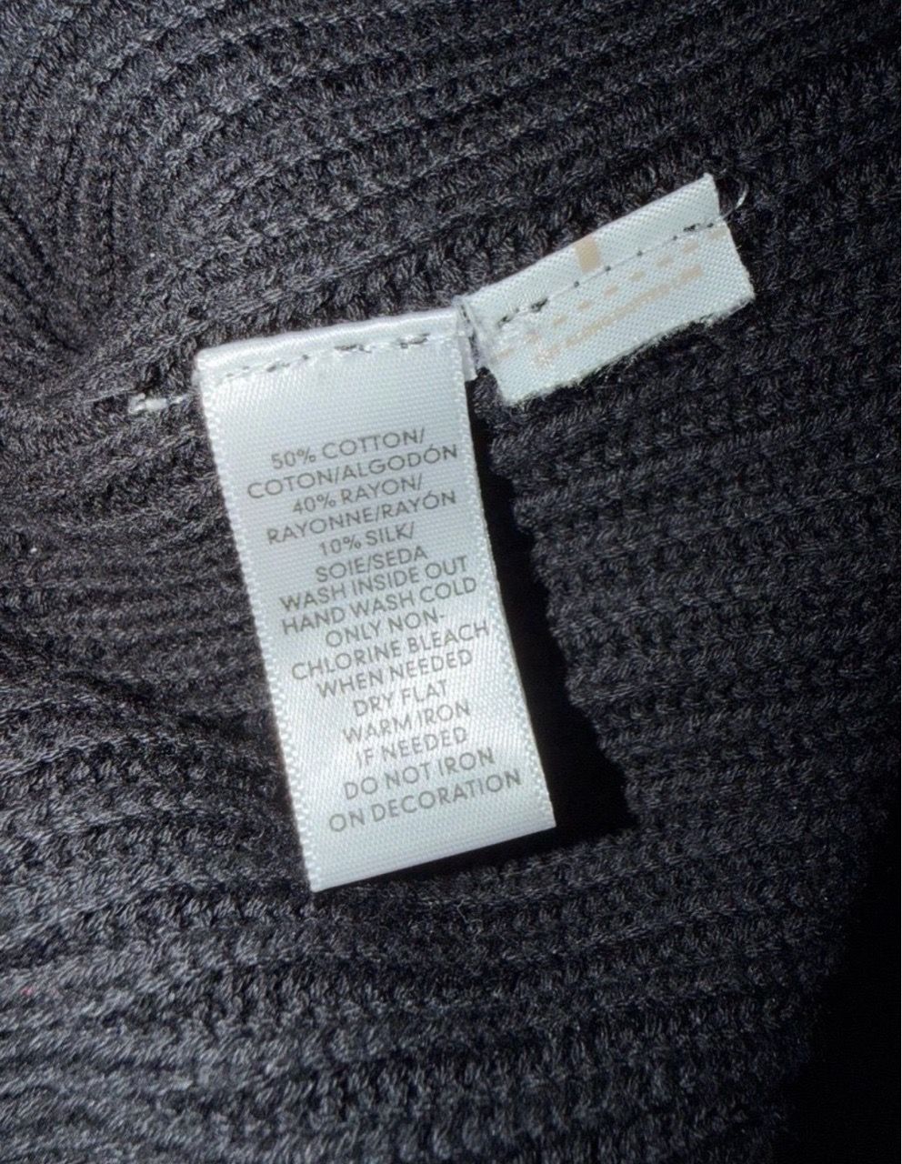 Women’s Medium LOFT Black Ribbed Knit Embellished Sweater - photo 3