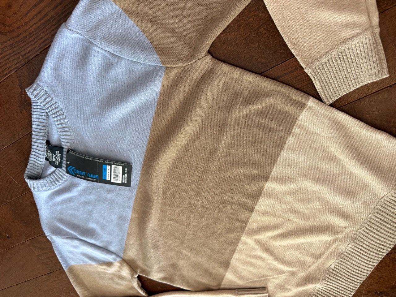 Boys Size 10/12 Color Block Knit Sweater - photo 4