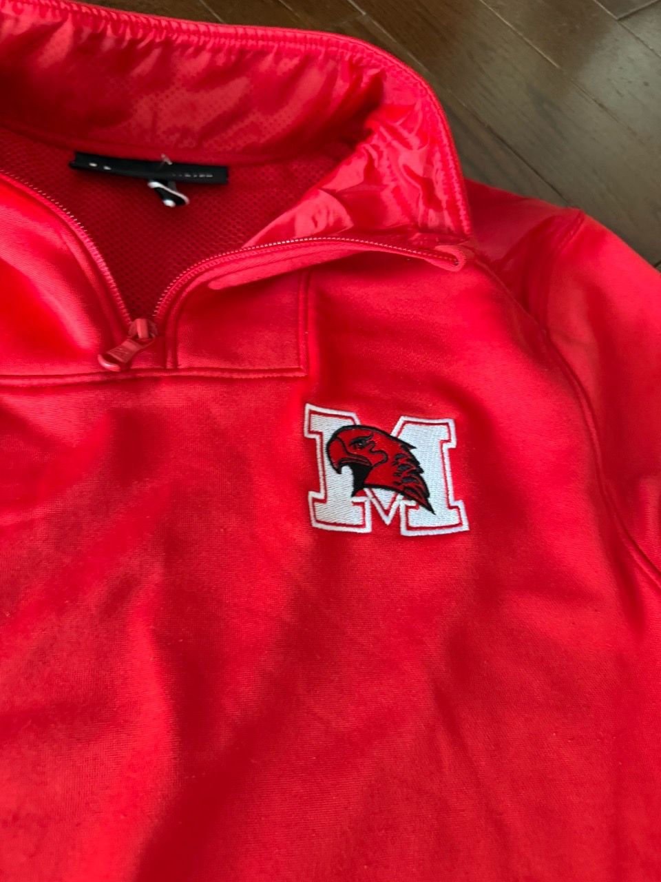 Marist RedHawks Men’s SMALL UA Red Quarter-Zip Pullover - photo 3