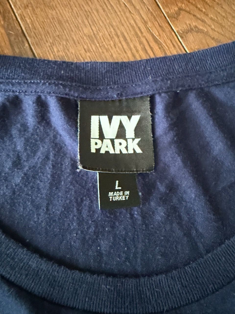 Women’s Large Beyoncé Tank “Ivy Park” Navy Logo Muscle Tank Top - photo 4