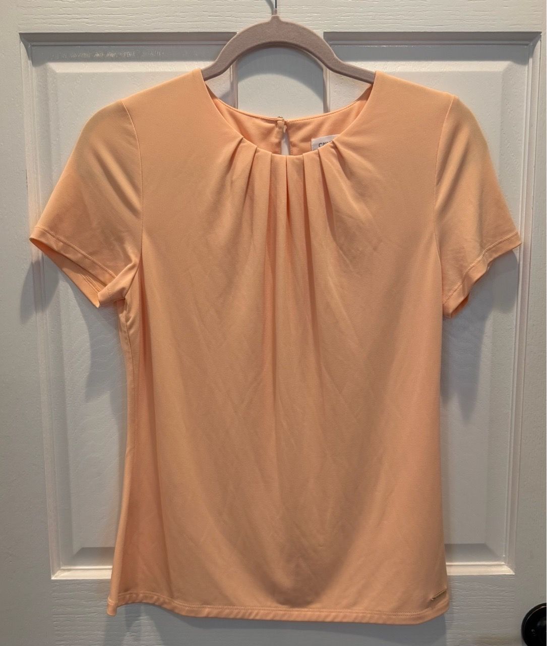Calvin Klein Peach Short Sleeve Blouse