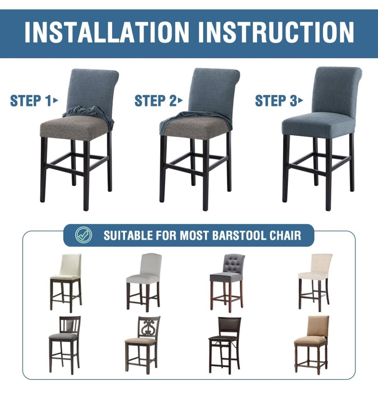 4 Like New Seat Covers For Pub Height Chairs - photo 3