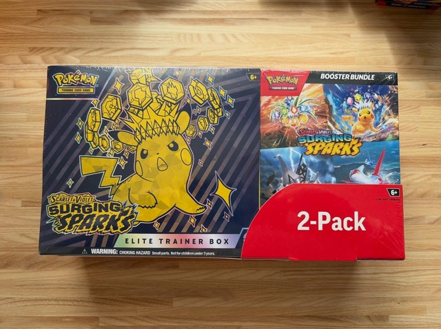 Pokemon Surging Sparks Elite Trainer Box ETB & Booster Bundle